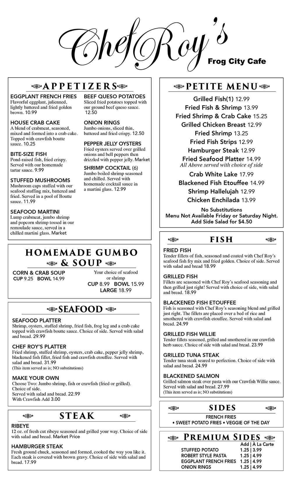 dinner menu 1